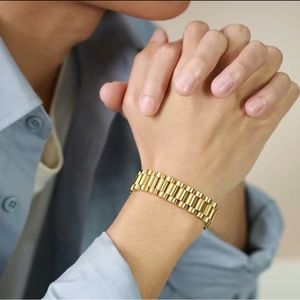 Gold Rolex bracelet 10”